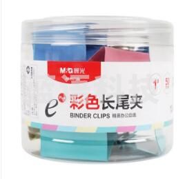 晨光 M&G ABS92738 彩色长尾夹 50mm 12枚/筒 （单位：筒）