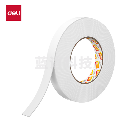 得力30411EVA泡棉双面胶带18mm*5y*2.5mm(白)(1卷/袋) 单位：袋