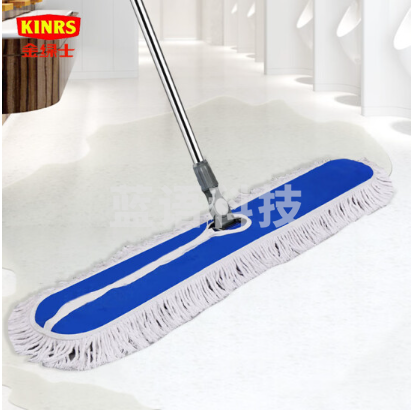 金绿士（KINRS）JLS-abu-060【60cm】棉线不锈钢平板尘推拖把 加厚不掉毛懒人省力吸水公司用拖把