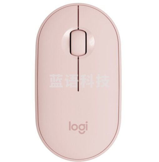 罗技(Logitech) Pebble 鹅卵石轻薄鼠标 无线蓝牙鼠标静音 时尚对称便携鼠标 少女馆 玫瑰粉