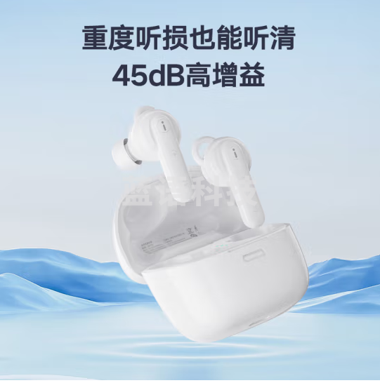 科大讯飞耳内式助听器老年人耳聋耳背无线入耳式隐形充电耳机 蓝牙双耳降噪-尊享版HB-03【白色】