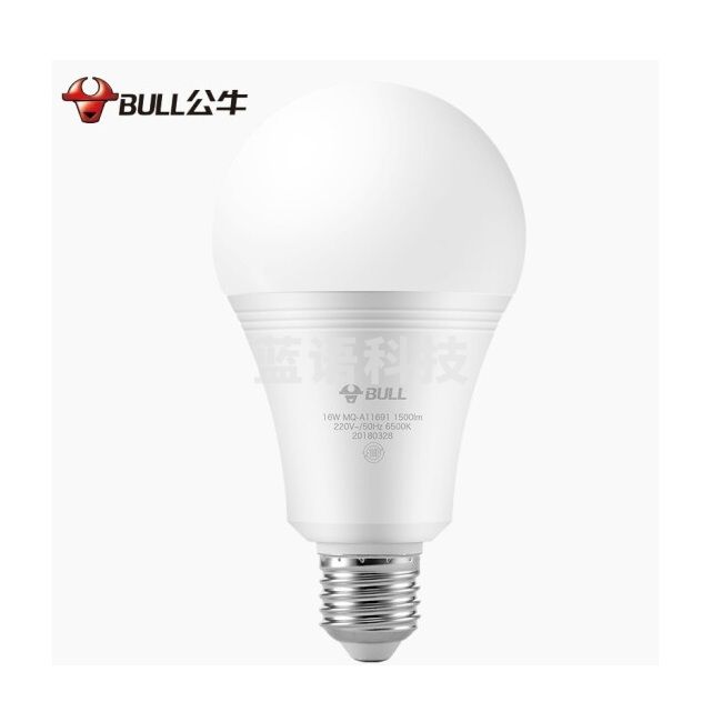 公牛(BULL) LED灯泡 节能球泡灯 E27螺口球泡灯 16W球泡白光6500K E27螺口