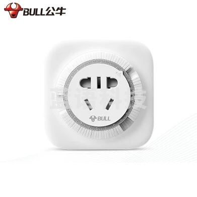 公牛(BULL)?GND-2D 定时器插座机械式24小时定时开关/16A250V
