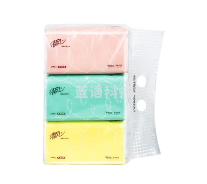 清风 抽纸 BR38AC 200抽 抽取式面巾纸2层*3包