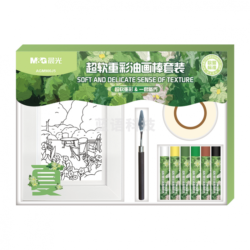 晨光彩色蜡笔超软重彩油画棒主题套装-夏AGM900J5