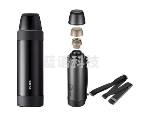 苏泊尔 KC15DR12 旅行真空保温壶竹韵系列1.5L 墨晶黑