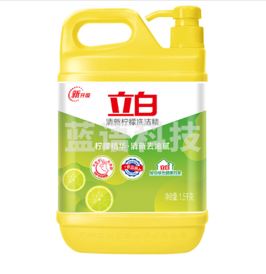 立白清新柠檬味洗洁精大桶1.5kg 除味去油去腥 餐具净
