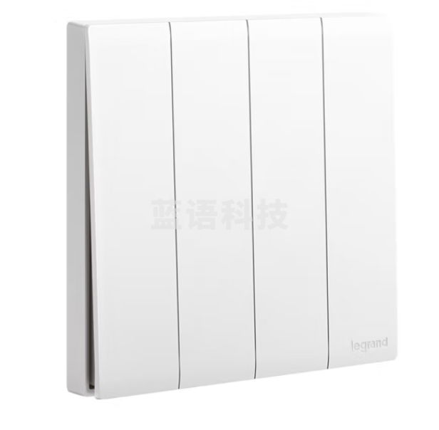 罗格朗(LEGRAND)开关插座面板 简悦系列陶瓷白色 86型墙壁插座 四开单控开关F6R/34/1/2D