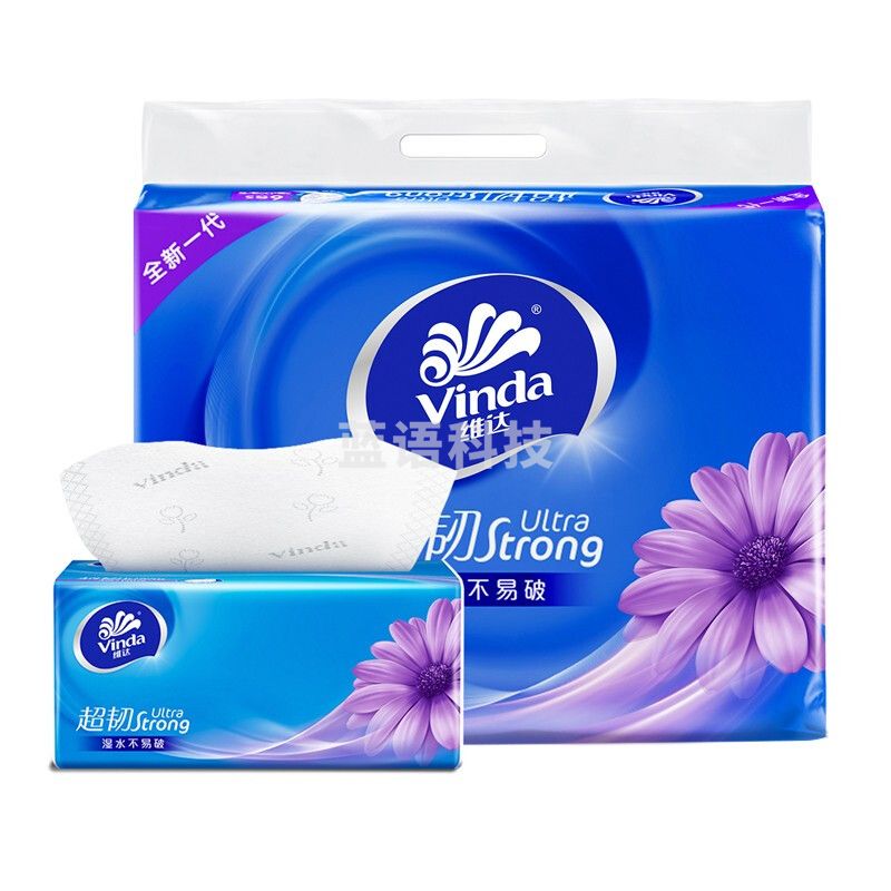 维达（Vinda）  854240 抽纸纸巾 超韧3层130抽*6包软抽 软包抽取式面纸