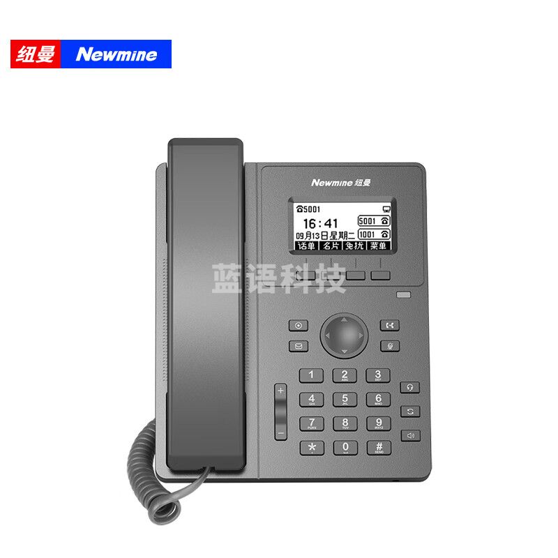 纽曼（NEWMINE） HL2008TSD-748(R) IP电话机 2个SIP账号 2.3英寸黑白液晶屏 支持6方会议