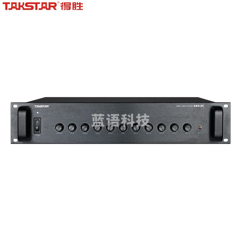 得胜(TAKSTAR)EBS-2C (2023款)前置放大器  公共广播功放前置放大器  十路输入通道音频集线器