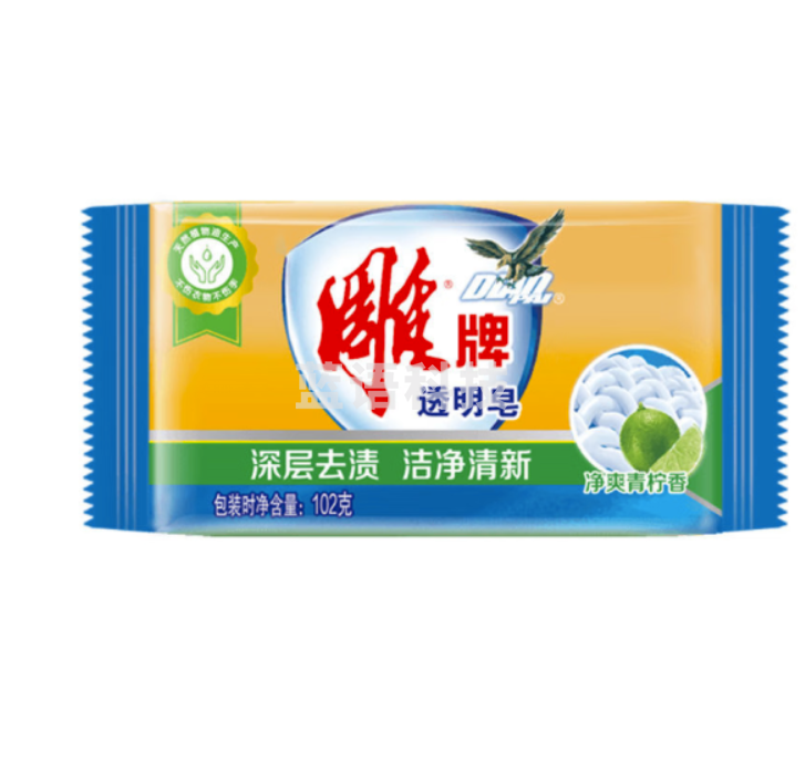 雕牌肥皂洗衣皂透明皂 102g肥皂 雕牌劲爽青柠102g  库存较少 下单前请来电咨询