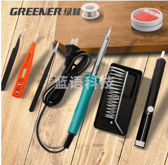 绿林(GREENER)恒温电烙铁套装40W外热电洛铁可调温电焊笔焊锡枪维修工具033148+9JD