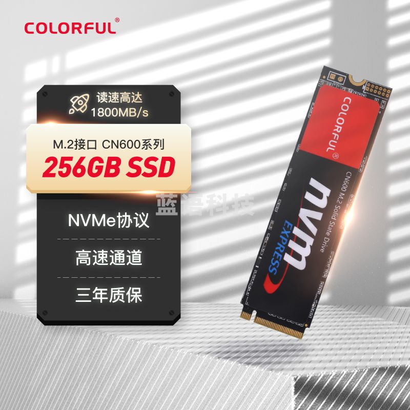 七彩虹(Colorful) 256GB SSD固态硬盘 M.2接口(NVMe协议) CN600系列