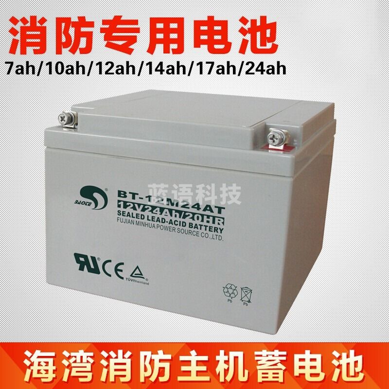 惠利得 其他常用耗材 海湾消防报警主机备用电池12v24ah 7ah 10ah 14ah 38ah消防蓄电池 12v38ah GST5000/90优品