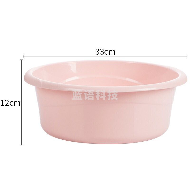 茶花 塑料盆洗脸盆子洗衣服内裤盆婴儿儿童洗脚成人脸盘通用盆 33CM 03371K*3