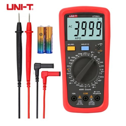 优利德 UT39A+ 数字万用表 手动量程多功能家用万能表电阻电容电压电