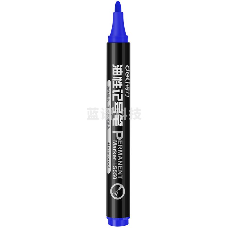 得力(deli)  S550油性粗头记号笔物流大头笔  蓝色