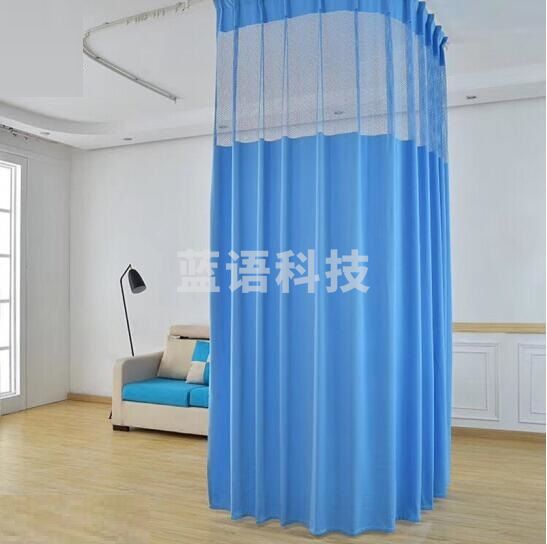隔/断帘 U型隔帘拉帘高精密阻燃 浅蓝色. .M&C22047
