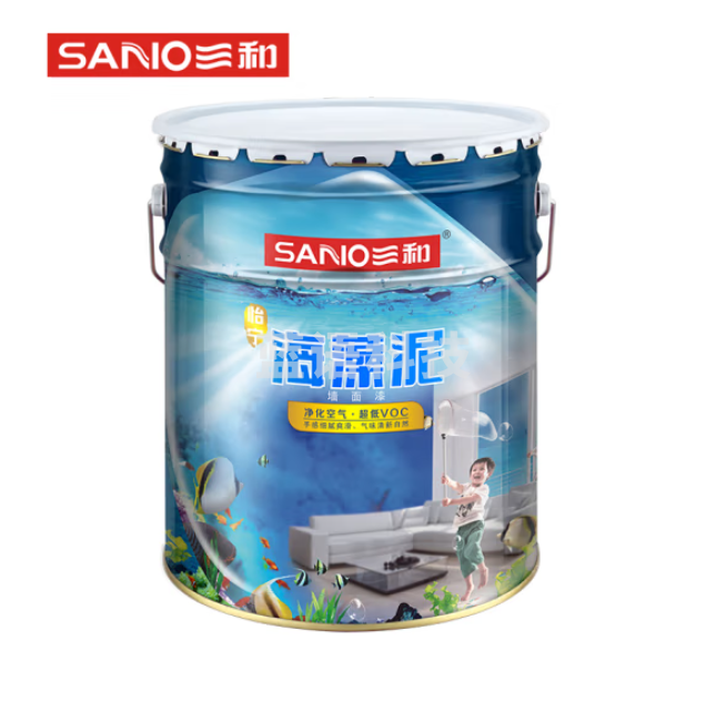 三和（SANVO）E76K怡宁海藻泥贝瓷净墙面漆 内墙乳胶漆 油漆涂料 20kg/桶