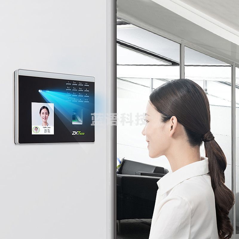 熵基科技(ZKTeco)XFace100考勤机 考勤门禁 WiFi动态人脸识别指纹打卡机 单主机+ID刷卡(带20张卡)