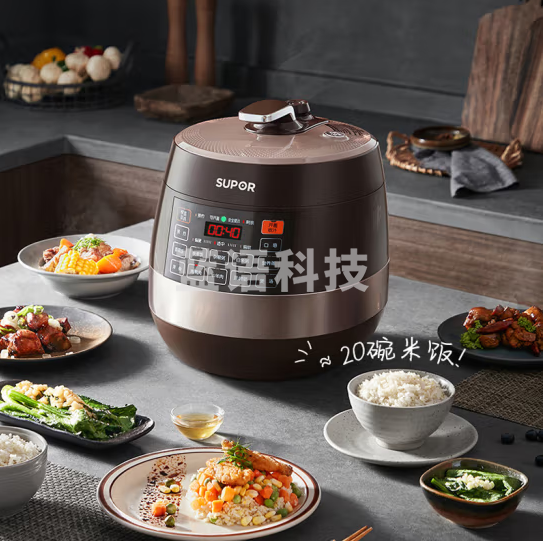 苏泊尔（SUPOR）全自动智能预约电压力锅 6L大容量 触控面板家用煲汤易清洁双球釜内胆60YC8001Q电饭煲高压锅4-8人