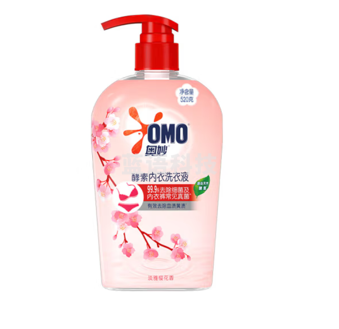 奥妙（OMO）内衣洗衣液内裤清洗液樱花520g 内衣裤专用女士去血渍 99.9%除菌