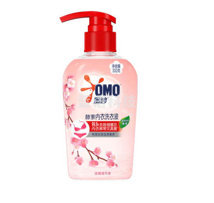 奥妙（OMO）内衣洗衣液内裤清洗液樱花300g 内衣裤专用女士去血渍 99.9%除菌