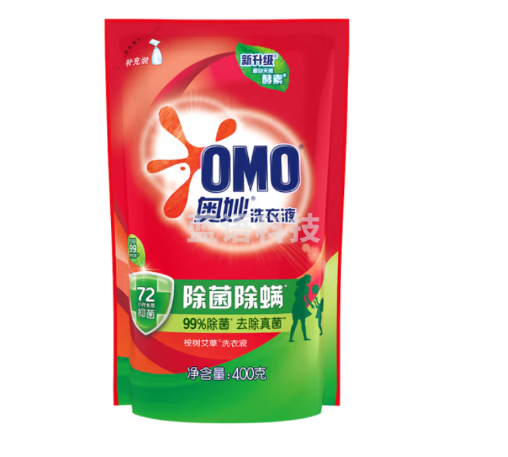 奥妙（OMO）除菌除螨酵素洗衣液9.6斤（400g*12）99%除菌除螨 72小时长效抑菌