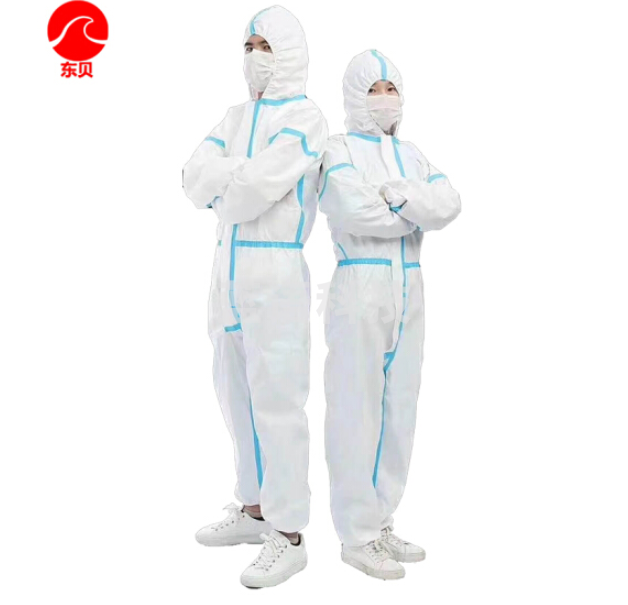 防护服一次性防护服带帽 无菌隔离衣无纺布 防护服(无脚套) 1件