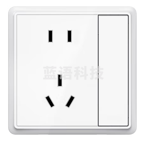 施耐德 开关插座面板 86型墙壁5孔插座面板 智意系列经典白色 10A五孔带开关（仅控制插座）