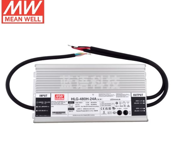 明纬（MEANWELL）HLG-480H-24A防水防尘LED高性能电源 明纬电源24V20A
