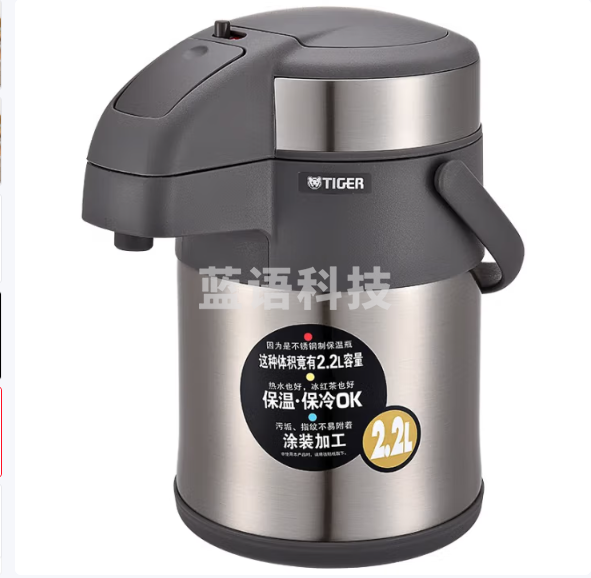 虎牌(TIGER)保温壶气压式热水瓶MAA-A22C-TG 2.2L 天鹅灰