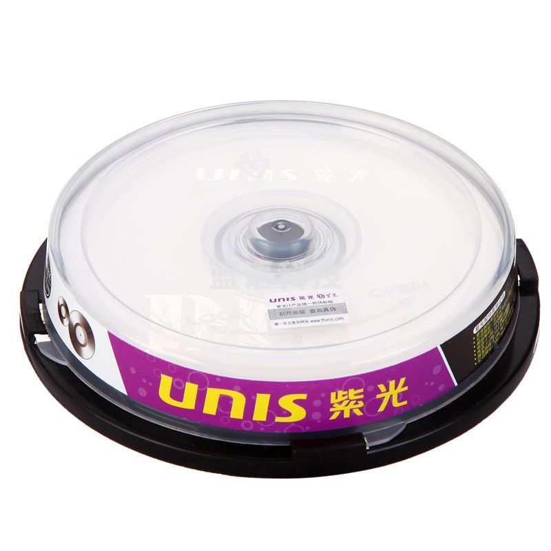 紫光（UNIS）DVD+R DL光盘/刻录盘 8速8.5G 单面双层 桶装10片 空白光盘（单位：桶）230516103757