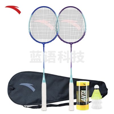 安踏 ANTA 601-5 羽毛球拍 对拍深凹槽比赛 蓝紫对拍 M105