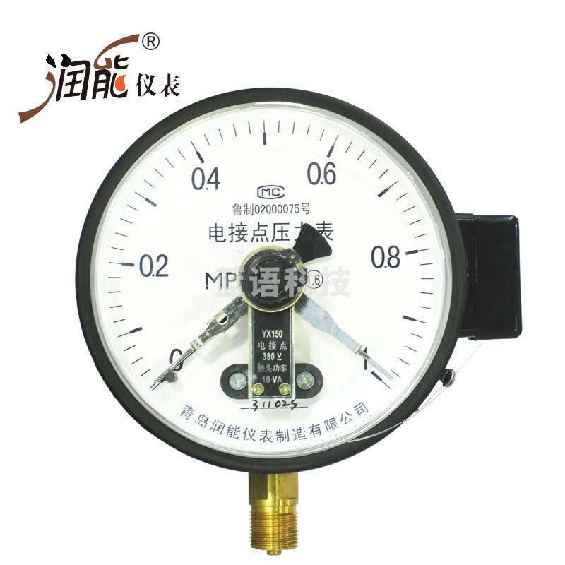 科达丽/KODARLY K润能普通电接点压力表 YX150电接点压力表上下限报警自动控制 供水系统控制 0-0.16MPa 安全用仪器
