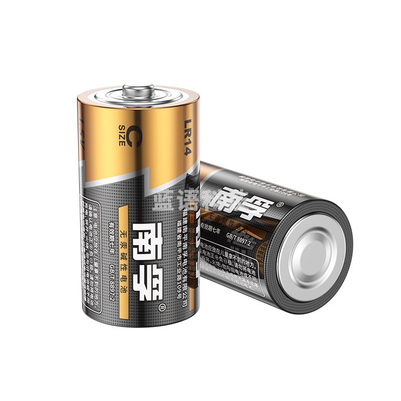 南孚（NANFU）2号碱性电池2粒 大号电池 适用于收音机/遥控器/手电筒/玩具/热水器等 LR14-2B