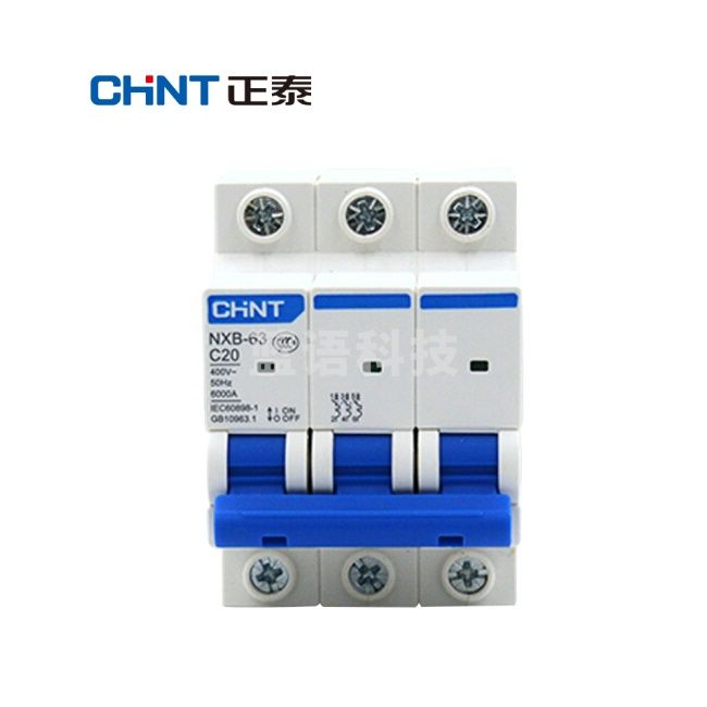 正泰 NXB-63-3P-C20 过载空气开关 DZ47升级款小型断路器 3P 20A