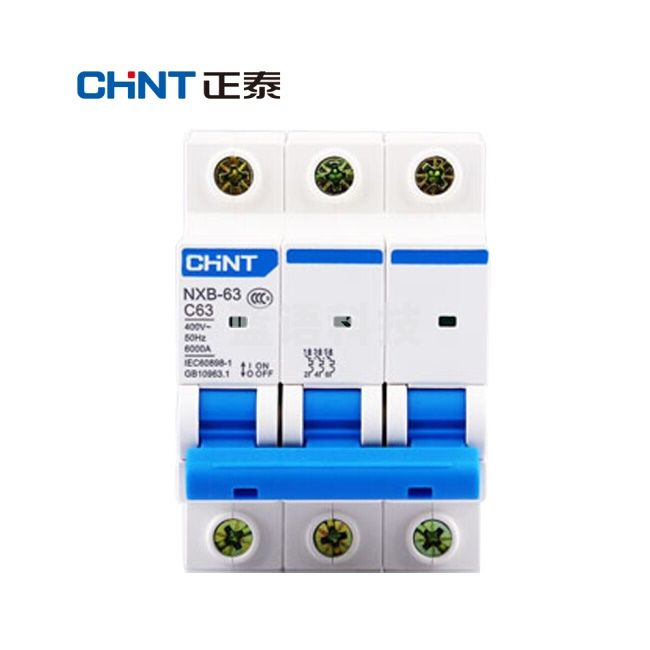 正泰 NXB-63-3P-C63 过载空气开关 DZ47升级款小型断路器 3P 63A
