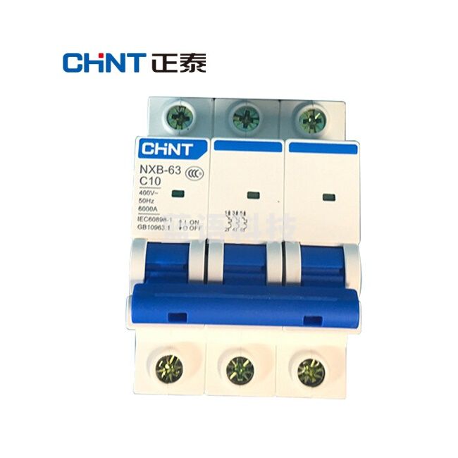 正泰 NXB-63-3P-C10 过载空气开关 DZ47升级款小型断路器 3P 10A