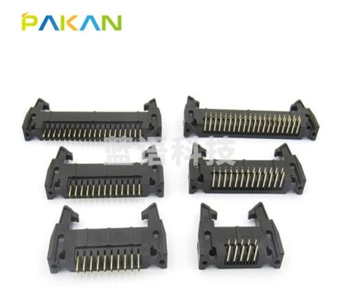 PAKAN DC2简易牛角插座直针/弯针 间距2.54mm 卡钩带扣 DC2-10P 直针 100个