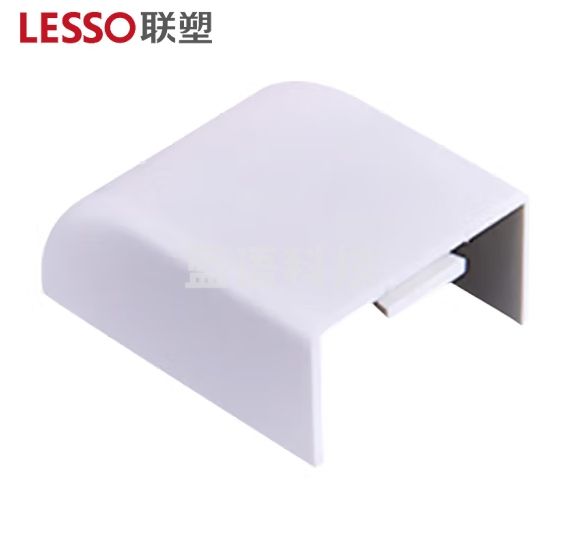 联塑 PVC线槽配件 终端头电线槽接头白色 槽终端头/堵头 24*14 200个