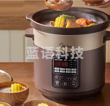 美的(Midea)电炖锅 电炖盅 煲汤锅炖汤锅 电砂锅 煮粥锅 5升 南都陶釜煲汤电炖锅家用智能预约DG50Easy201