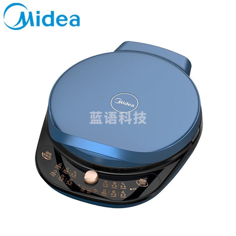 美的(Midea) MC-JH3406  商场同款电饼铛  加宽加深锅盔  机械式 可拆洗  双面不粘锅煎烤机