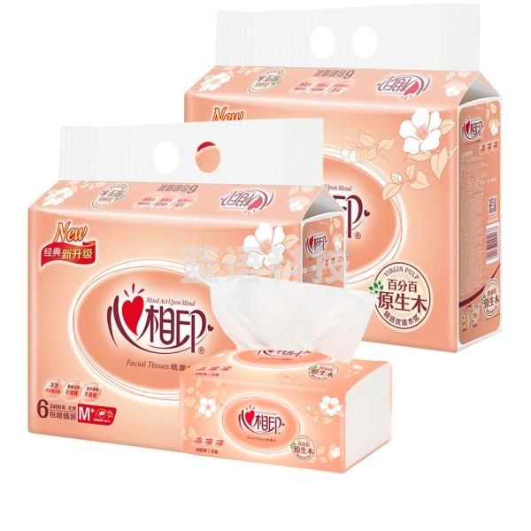 心相印 DT26200 抽纸150抽3层餐巾面巾纸 6包/提