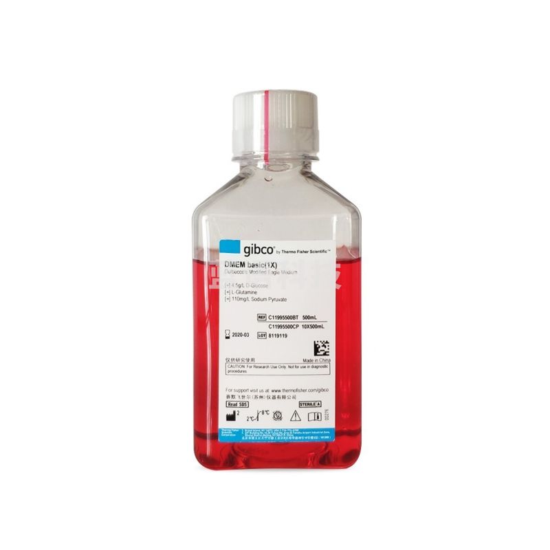 Gibco C11995500BT 国产DMEM高糖培养基（不含HEPES） 细胞培养基 500ml/瓶