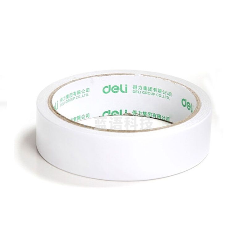 得力(deli)高粘性棉纸双面胶带 36mm*10y(9.1m/卷)8卷装 30415