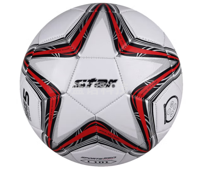 世达(star)SB8235-04足球5号 红色PVC 机缝青少年儿童足球