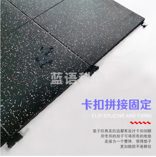 睿致（RECHFIT）健身房橡胶地垫防滑减震隔音防砸缓冲地板健身地垫运动地胶 拼接款50*50*2.5cm/平方米