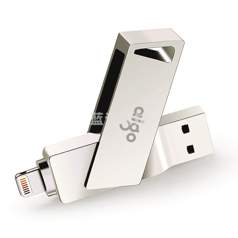 爱国者(aigo)32GB Lightning USB3.0 U盘 U368精耀升级版 银色 手机电脑两用
